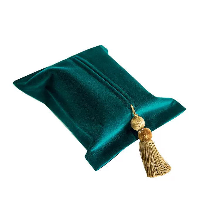 6color velvet tassel tissue case