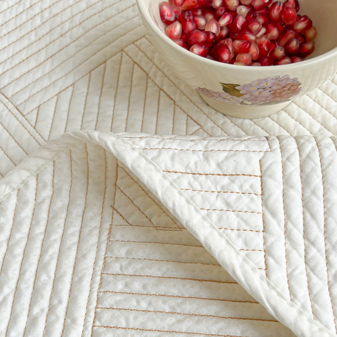 5color cross stitch floor mat