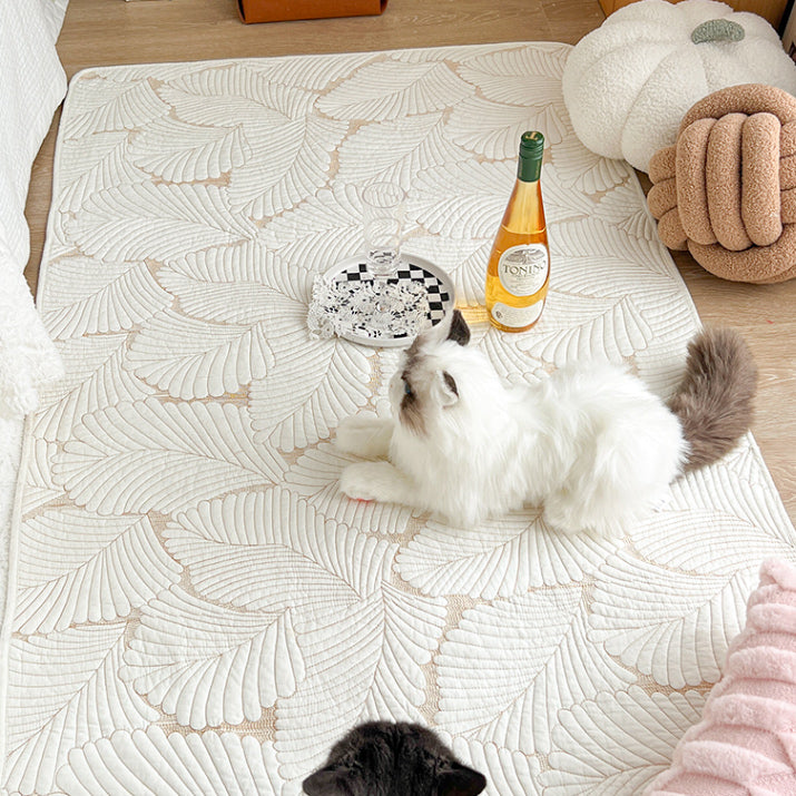 6color leaf stitch floor mat