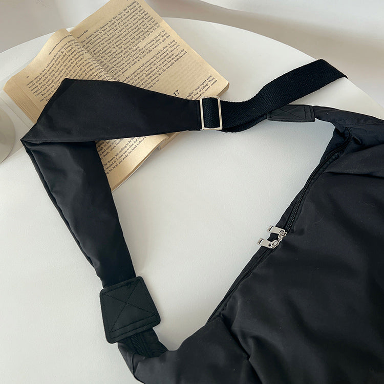 2color simple cotton messenger bag