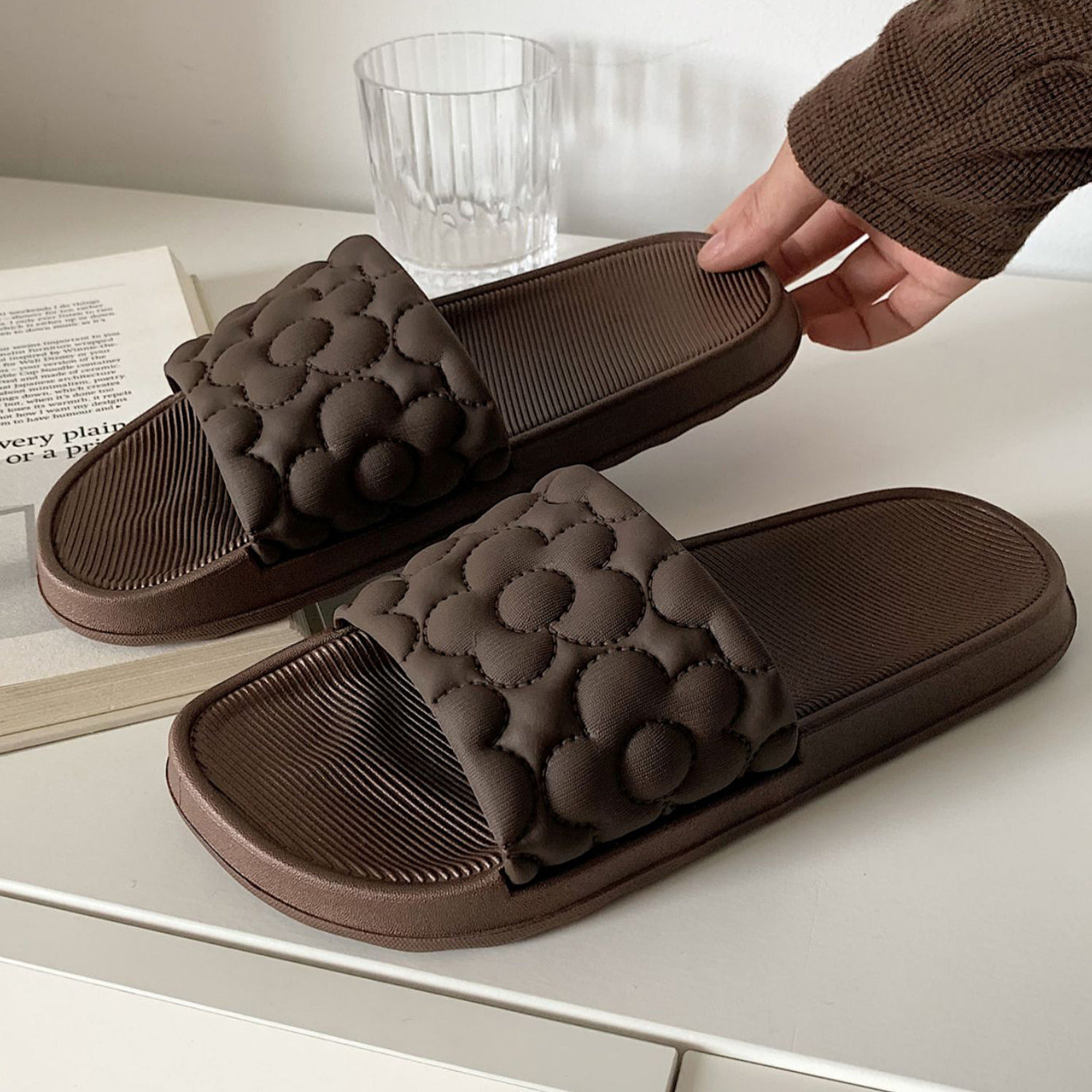 3color flower rubber roomshoes