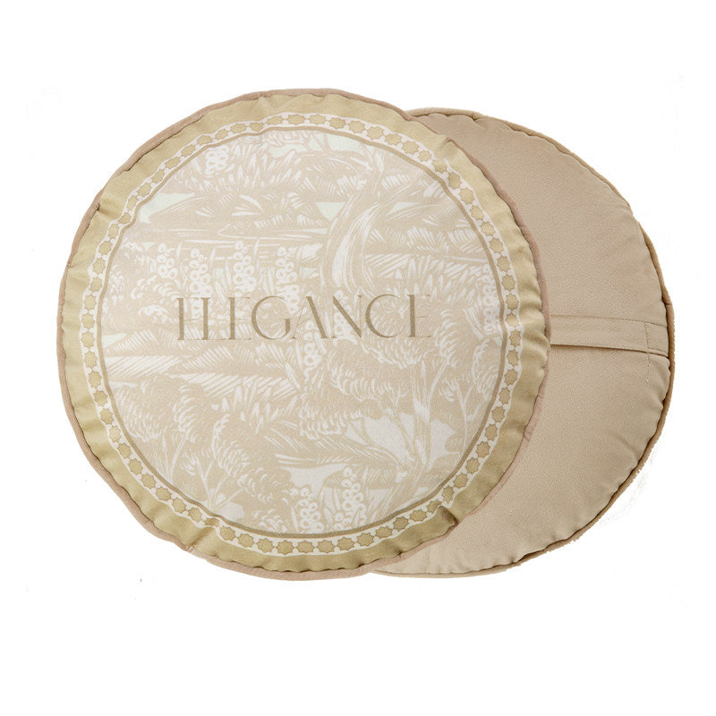 2design beige elegance logo cushion
