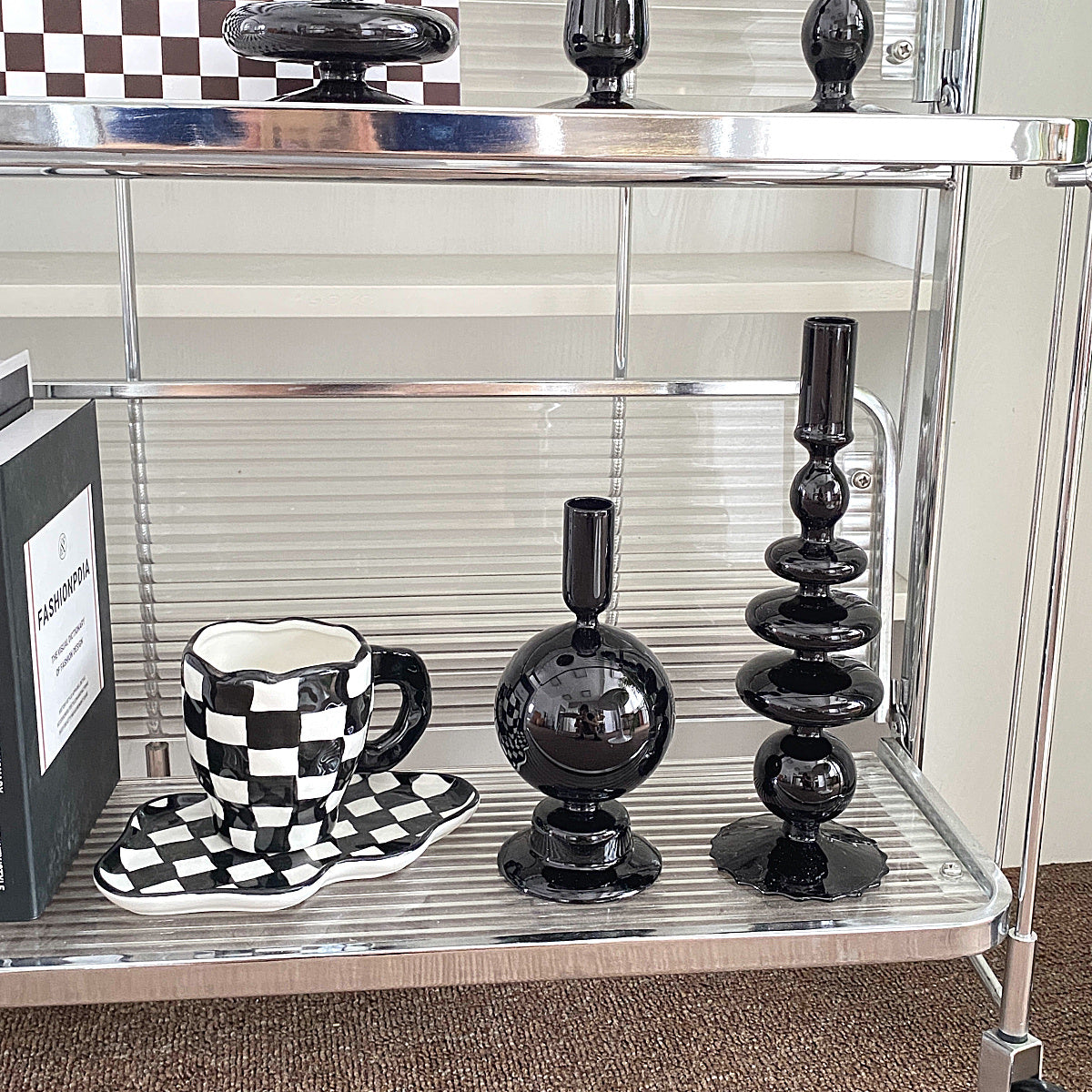 5design black candlestick