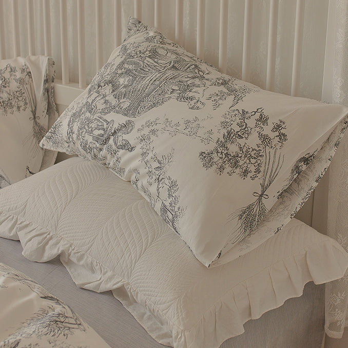 7design retro sketch bedlinen set