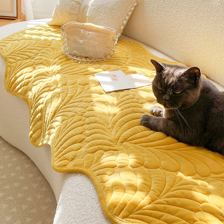 3color leaf stitch sofa cover