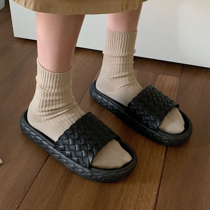 4color weaving rubber roomshoes