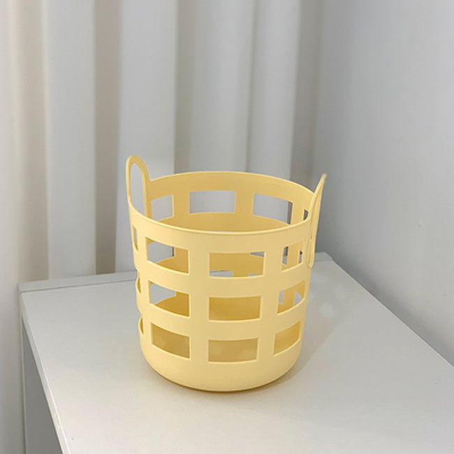 3size simple yellow basket