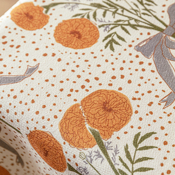 orange margarita table runner