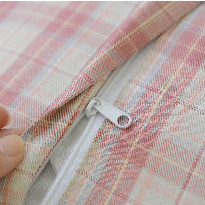 6color frill check square cushion