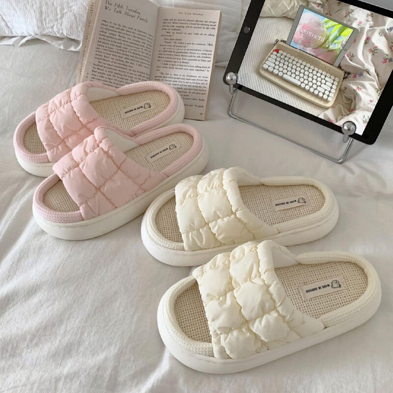 9color quilted down roomshoes