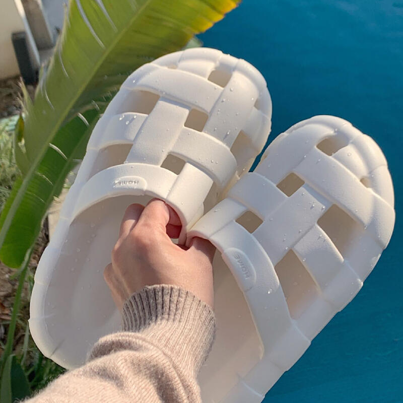 cross belt resin room shoes