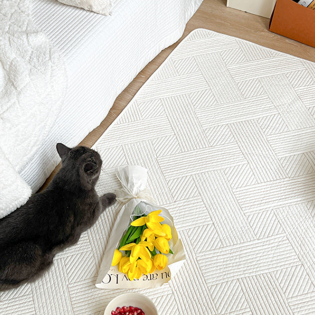 5color cross stitch floor mat