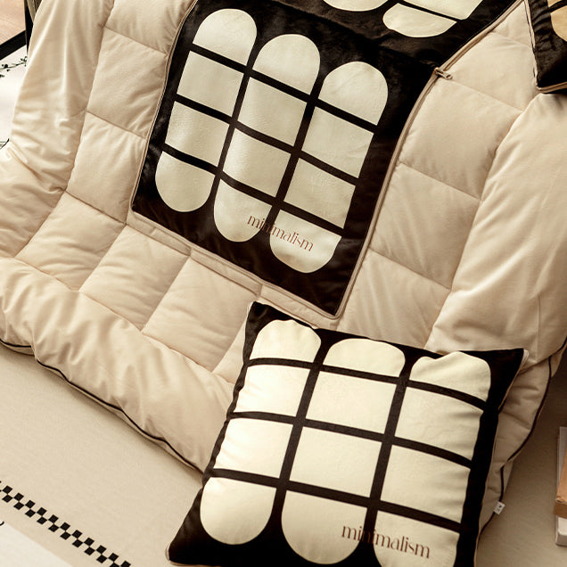 minimalism retro 2way quilt cushion