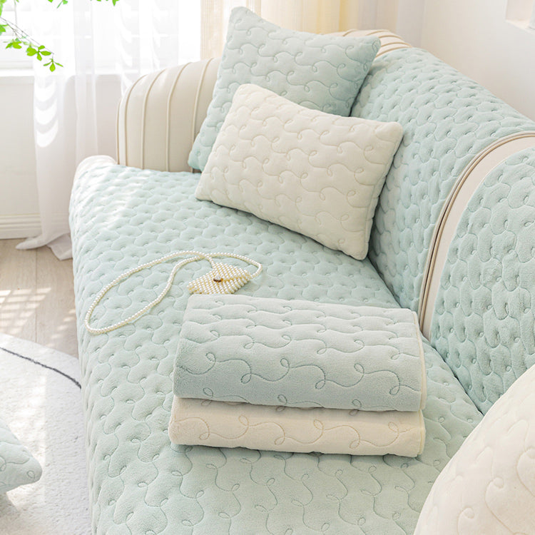 5color pastel velvet sofa cover