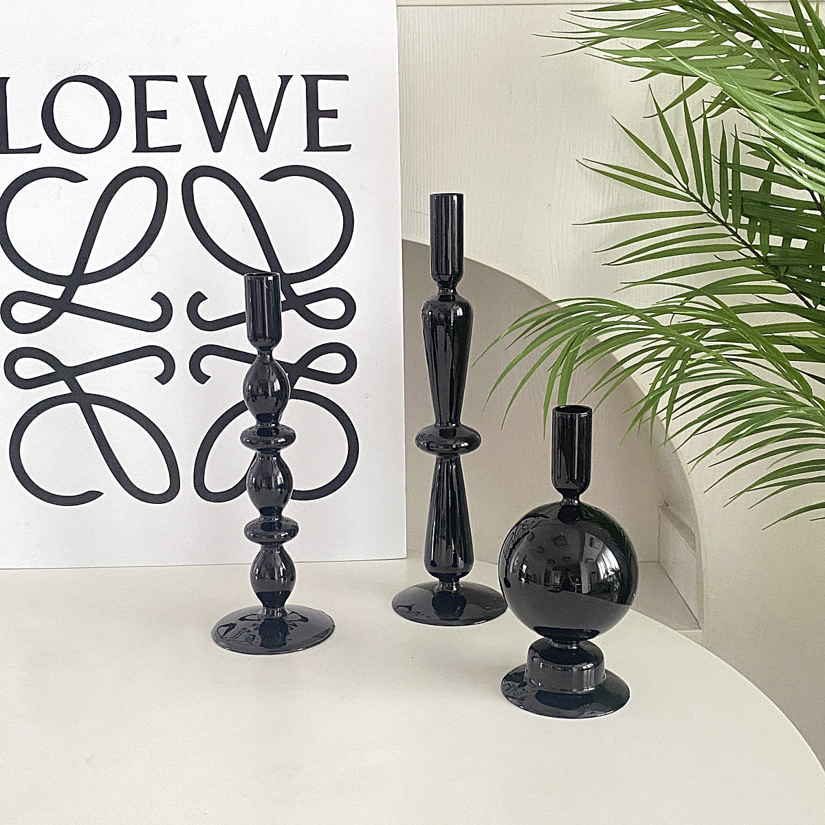 5design black candlestick