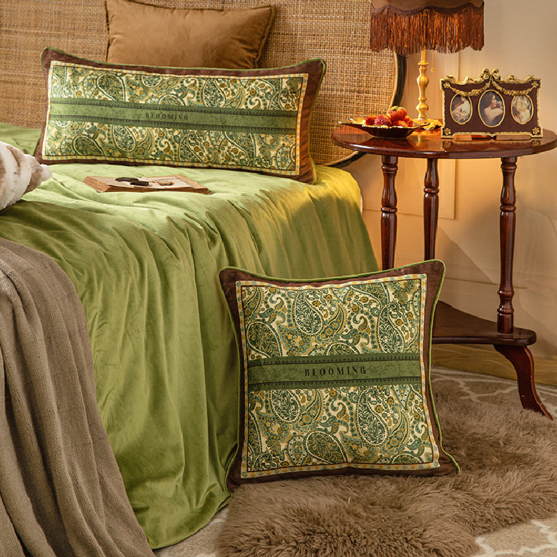 green blooming cushion