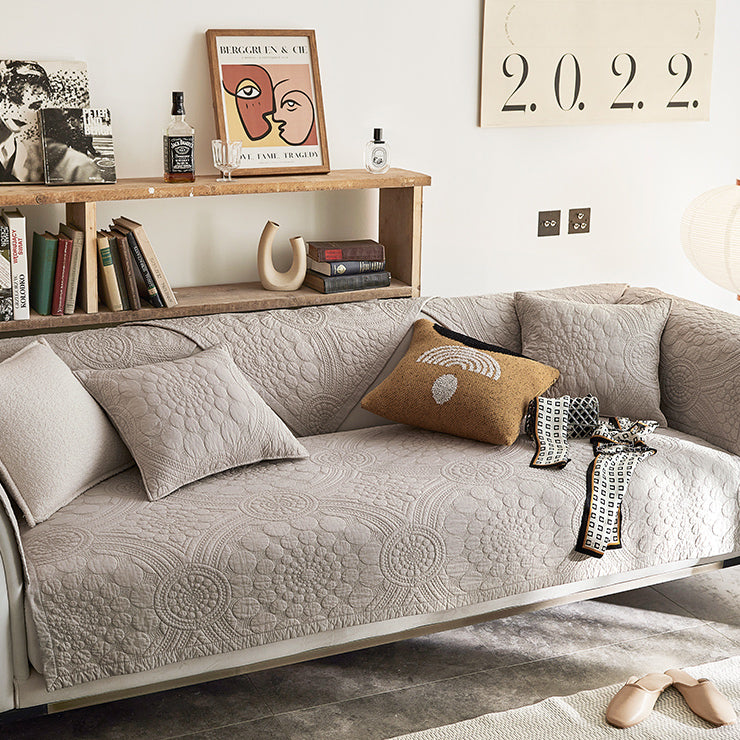 4color dark quilt sofa cover