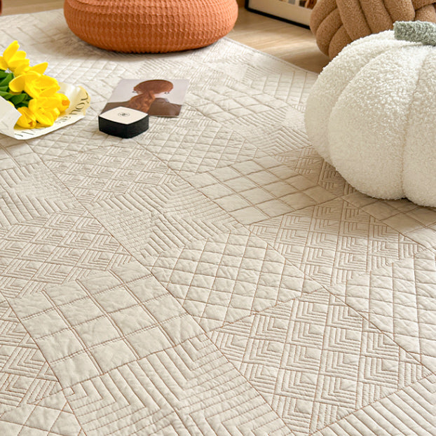 2color patchwork stitch floor mat