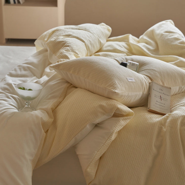 8color waffle logo tag bedlinen set