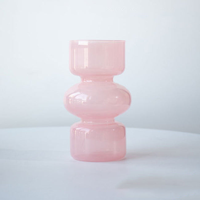 6color constriction glass vase