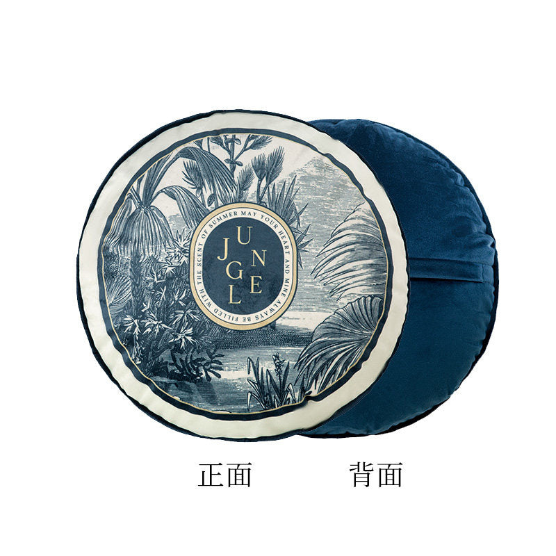 3design blue retro forest cushion