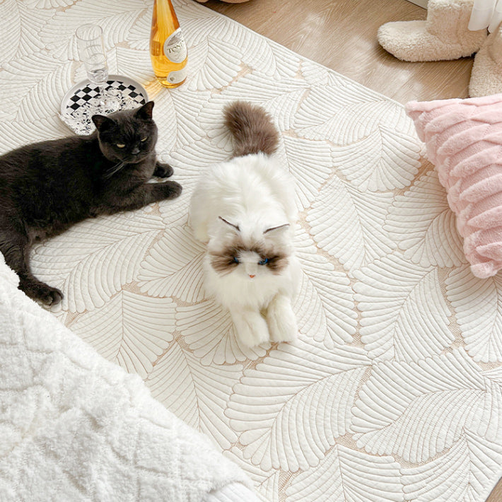 6color leaf stitch floor mat