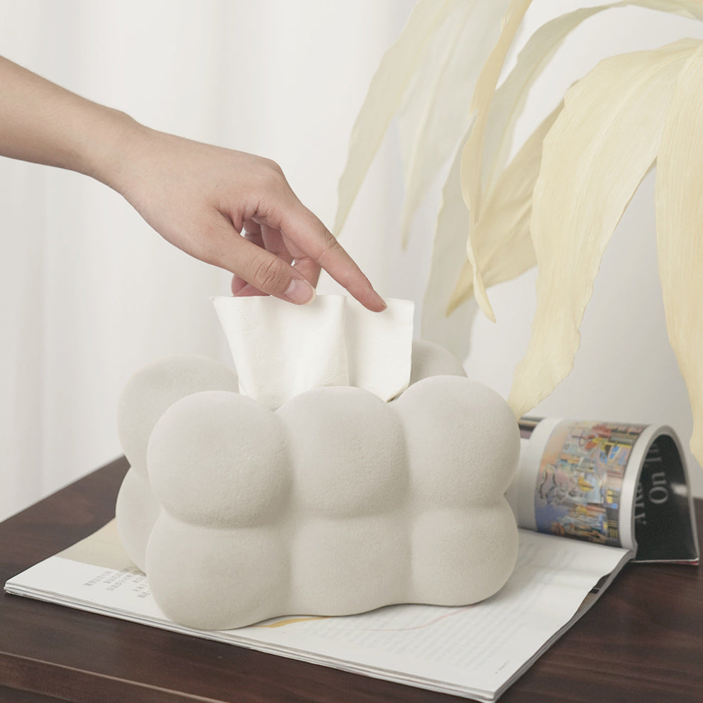 3color furry cloud tissue case