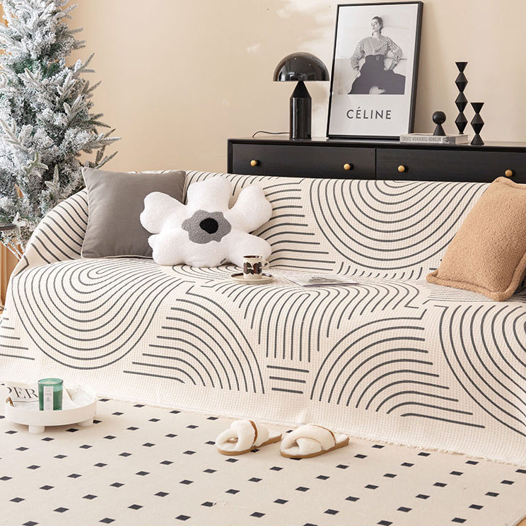 6design monotone geometry sofa cover