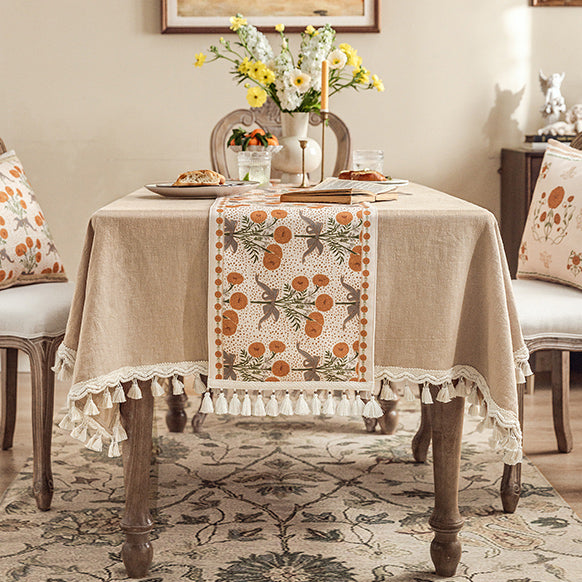 orange margarita table runner