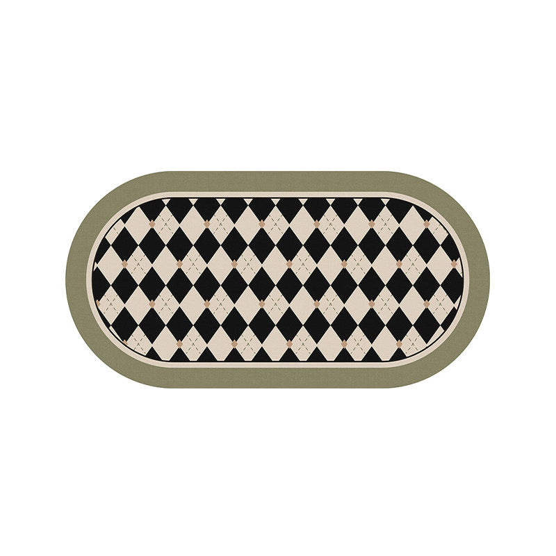 2color diamond checker toilet mat