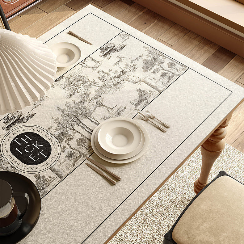 2design black toile de Jouy square table mat