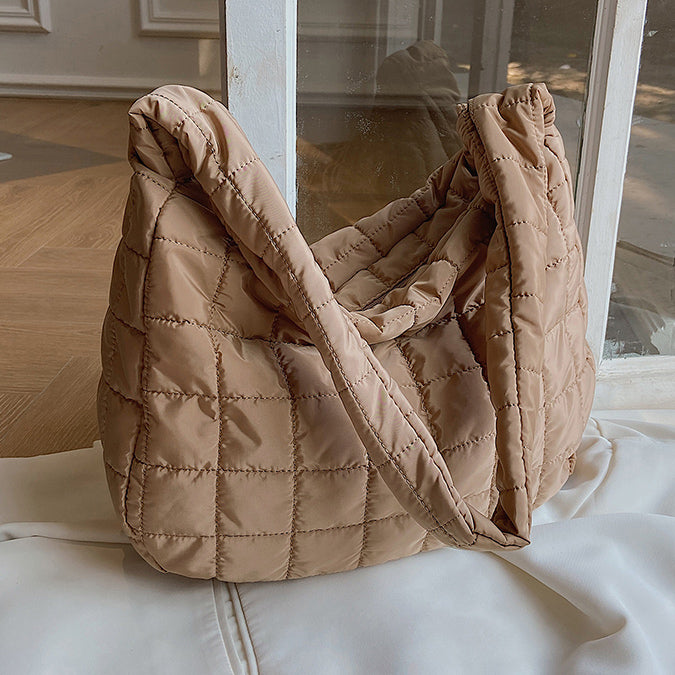 5color block quilting bag