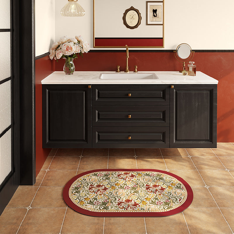 2design flower elegant bath mat