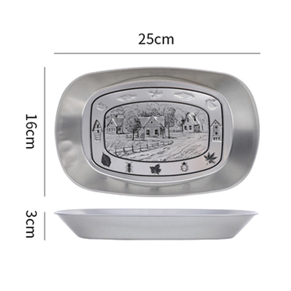 5design silver metal tray