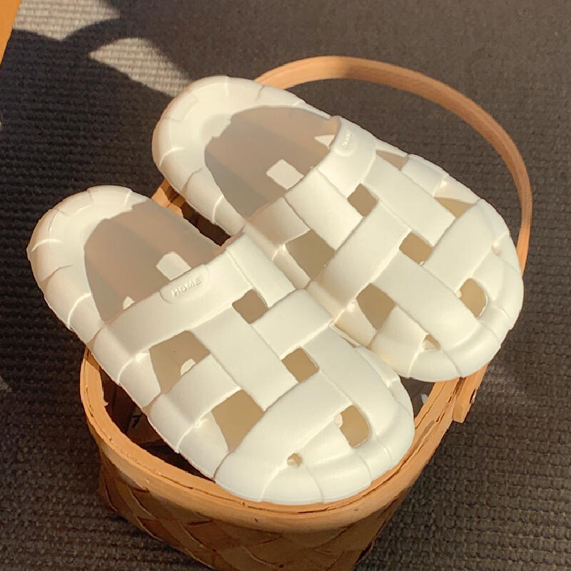cross belt resin room shoes