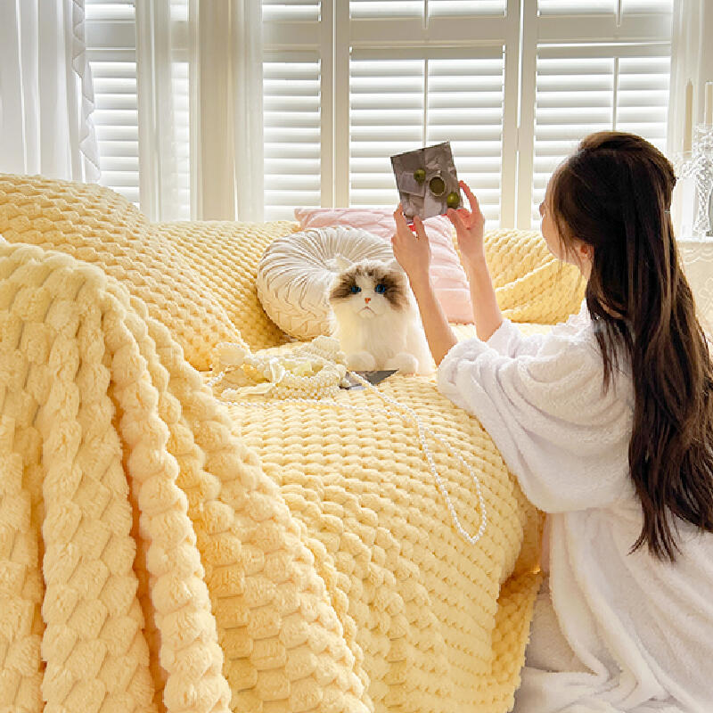 3color waffle fabric simple sofa cover