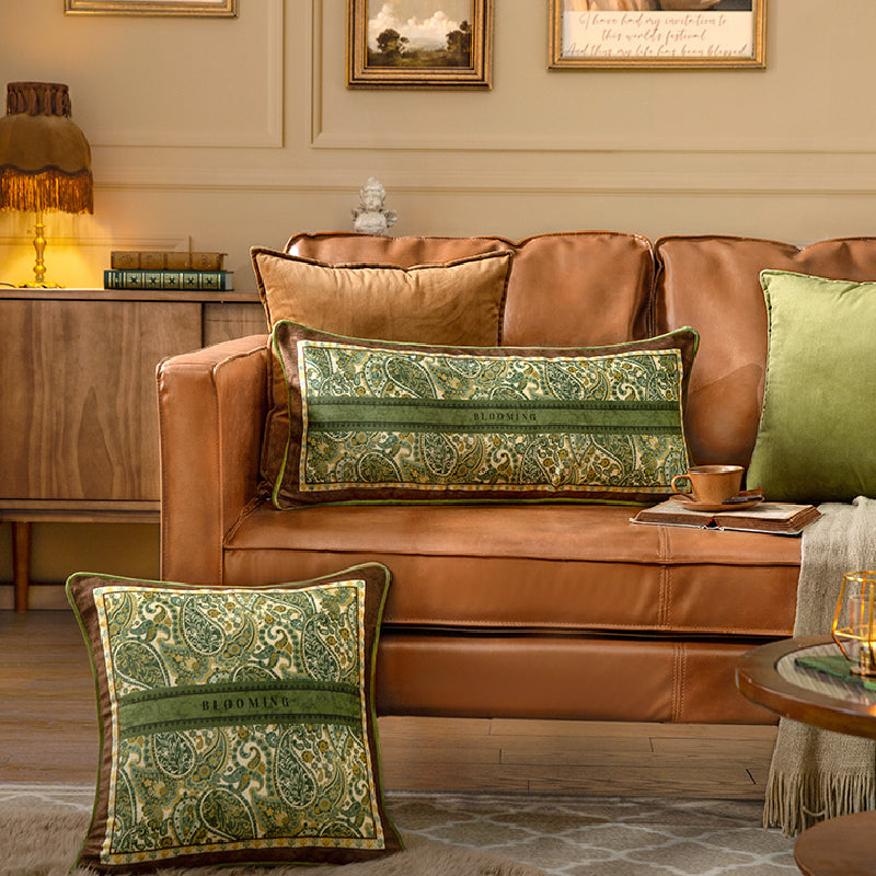 green blooming cushion