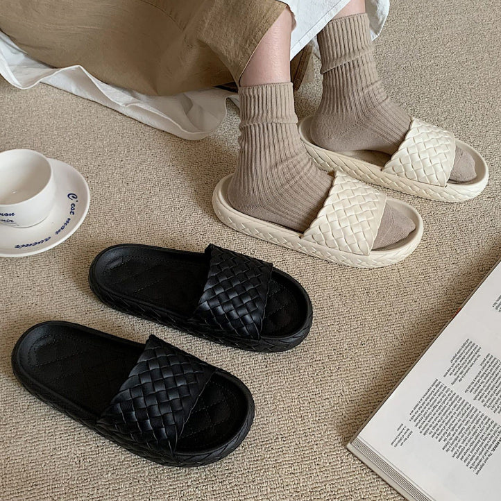 4color weaving rubber roomshoes