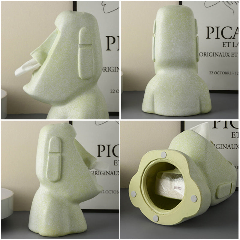 6color moai statue tissue case