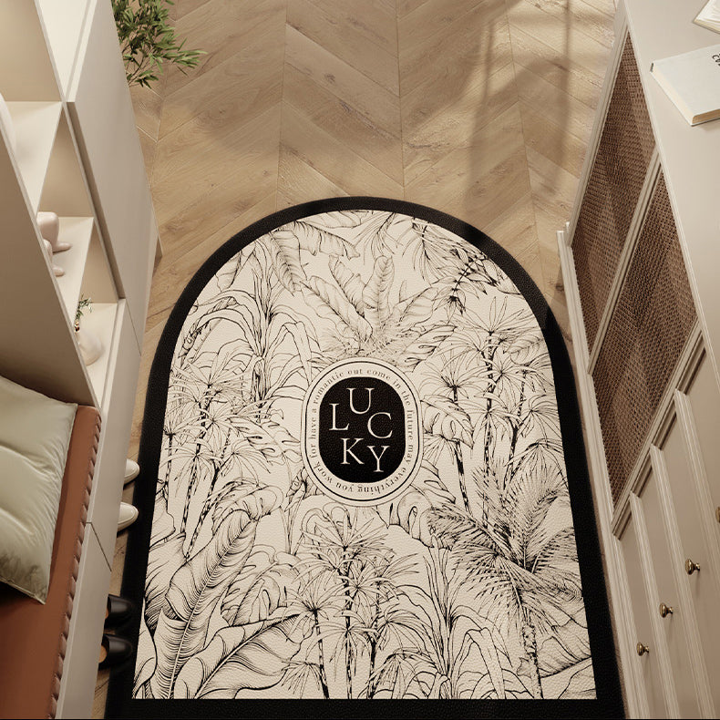 lucky logo luxury door mat