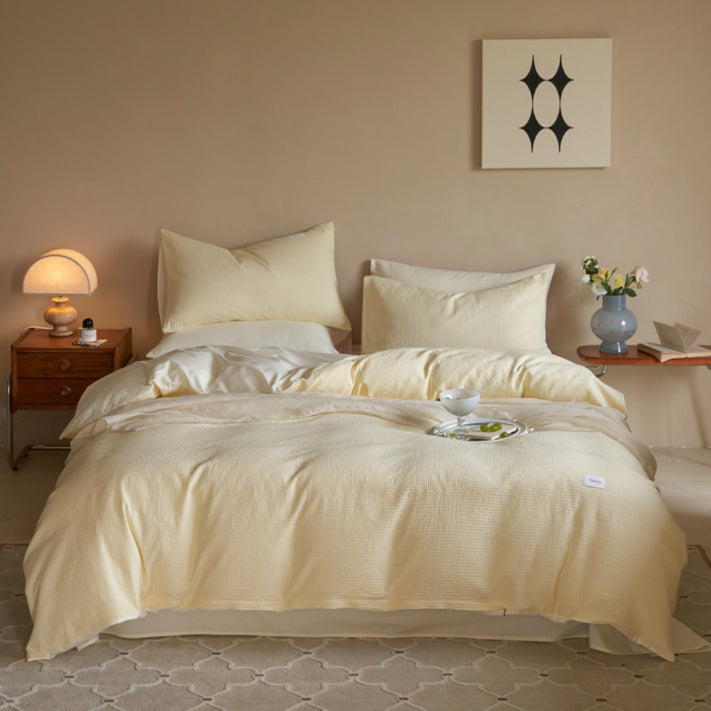 8color waffle logo tag bedlinen set