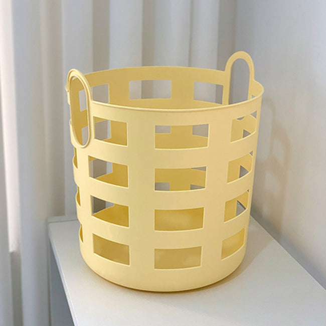 3size simple yellow basket