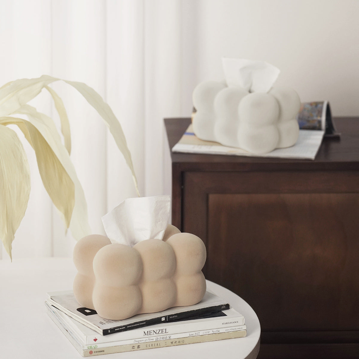 3color furry cloud tissue case