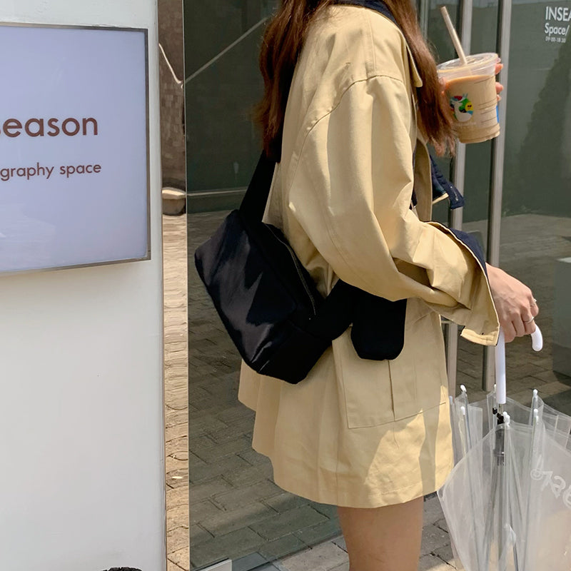 2color casual square shoulder bag