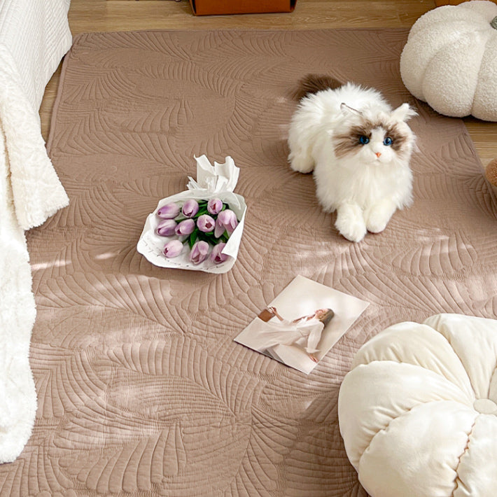 6color leaf stitch floor mat