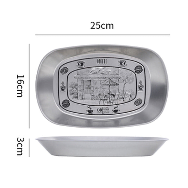 5design silver metal tray