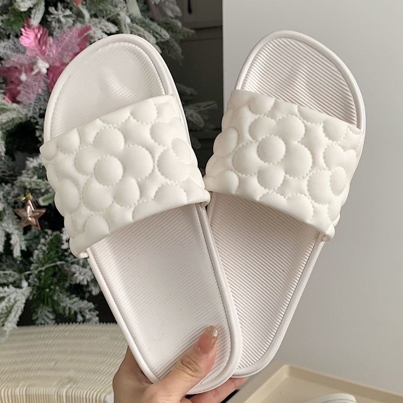 3color flower rubber roomshoes