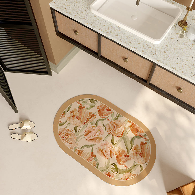 4design romantic flower bath mat