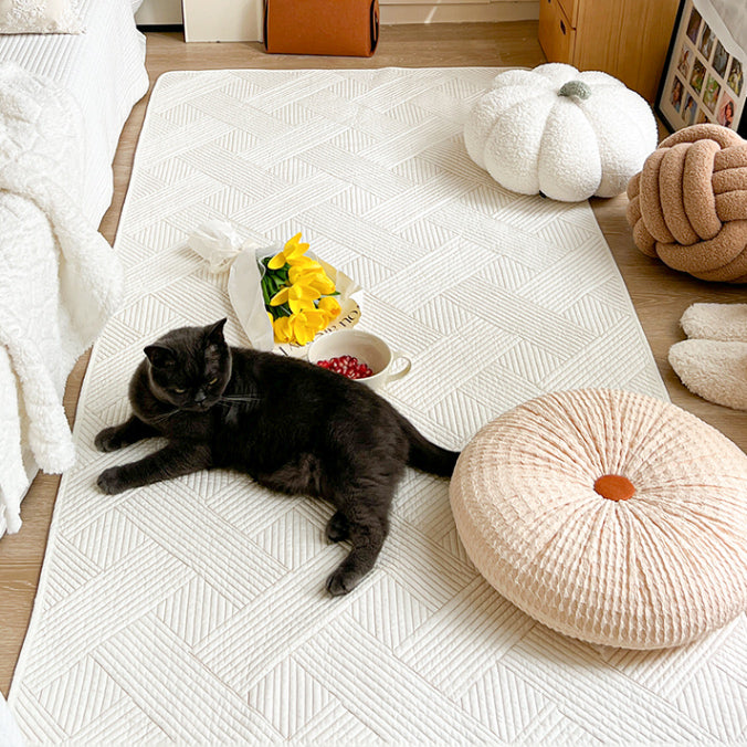 5color cross stitch floor mat