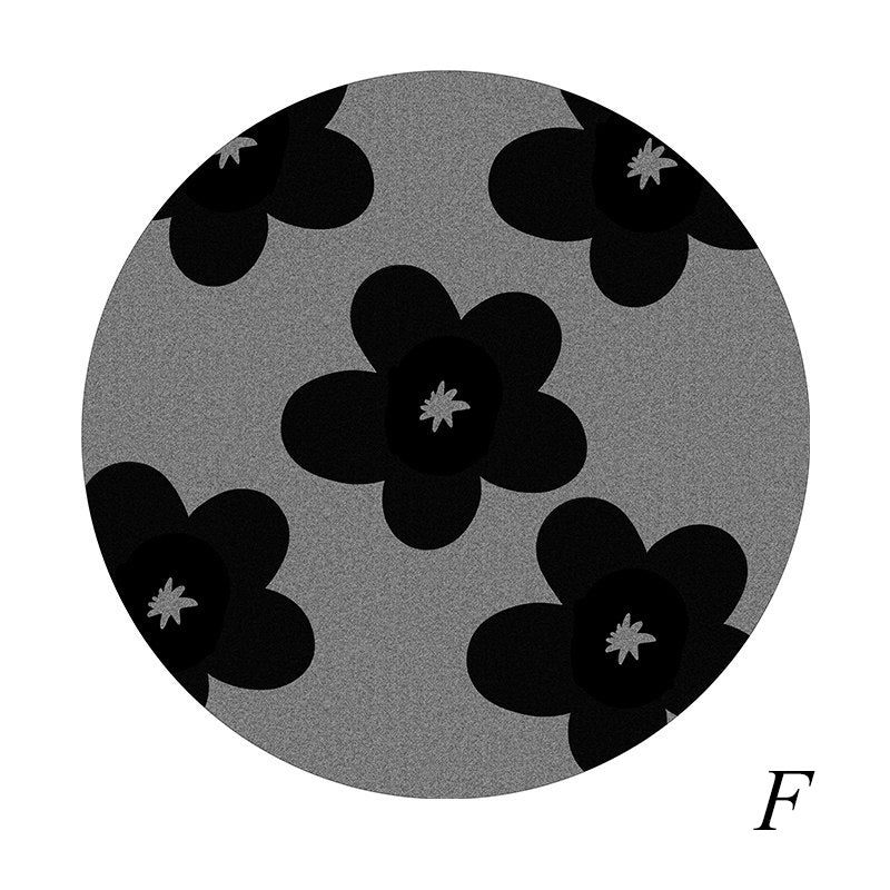 7design gray nature round carpet